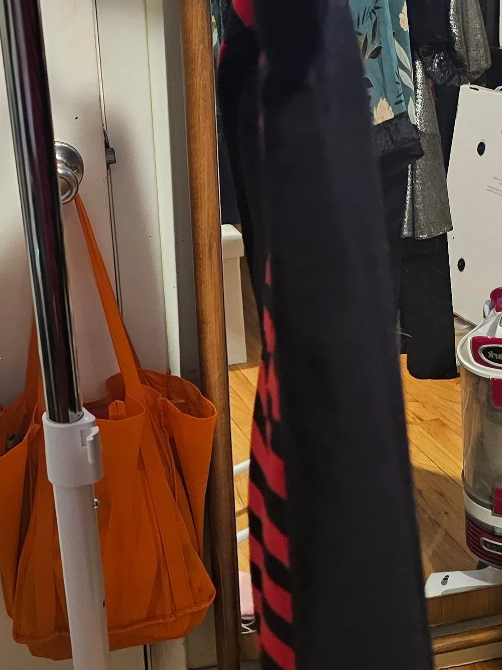 Michael Kors Long Sleeve Red And Black Dress Size L